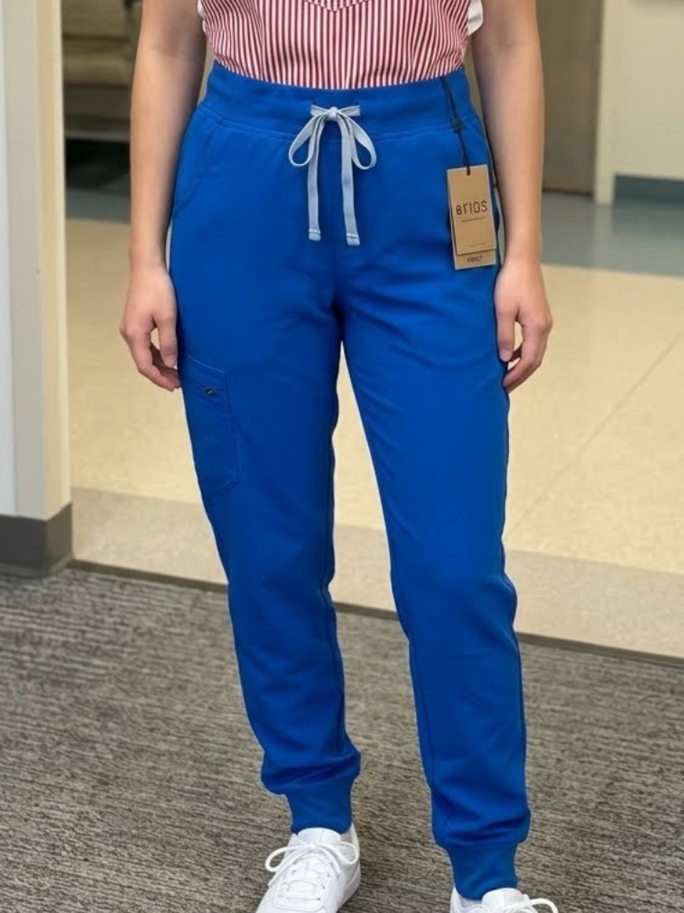 FIGS Women's Zamora High-Rise Jogger Scrub Pants in Royal Blue XS NWOT